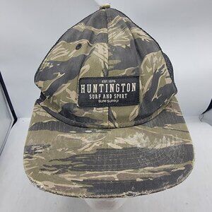 Huntington Surf And Sport Surf Supply Camouflage Camp Hat Cap Mesh Back Casual